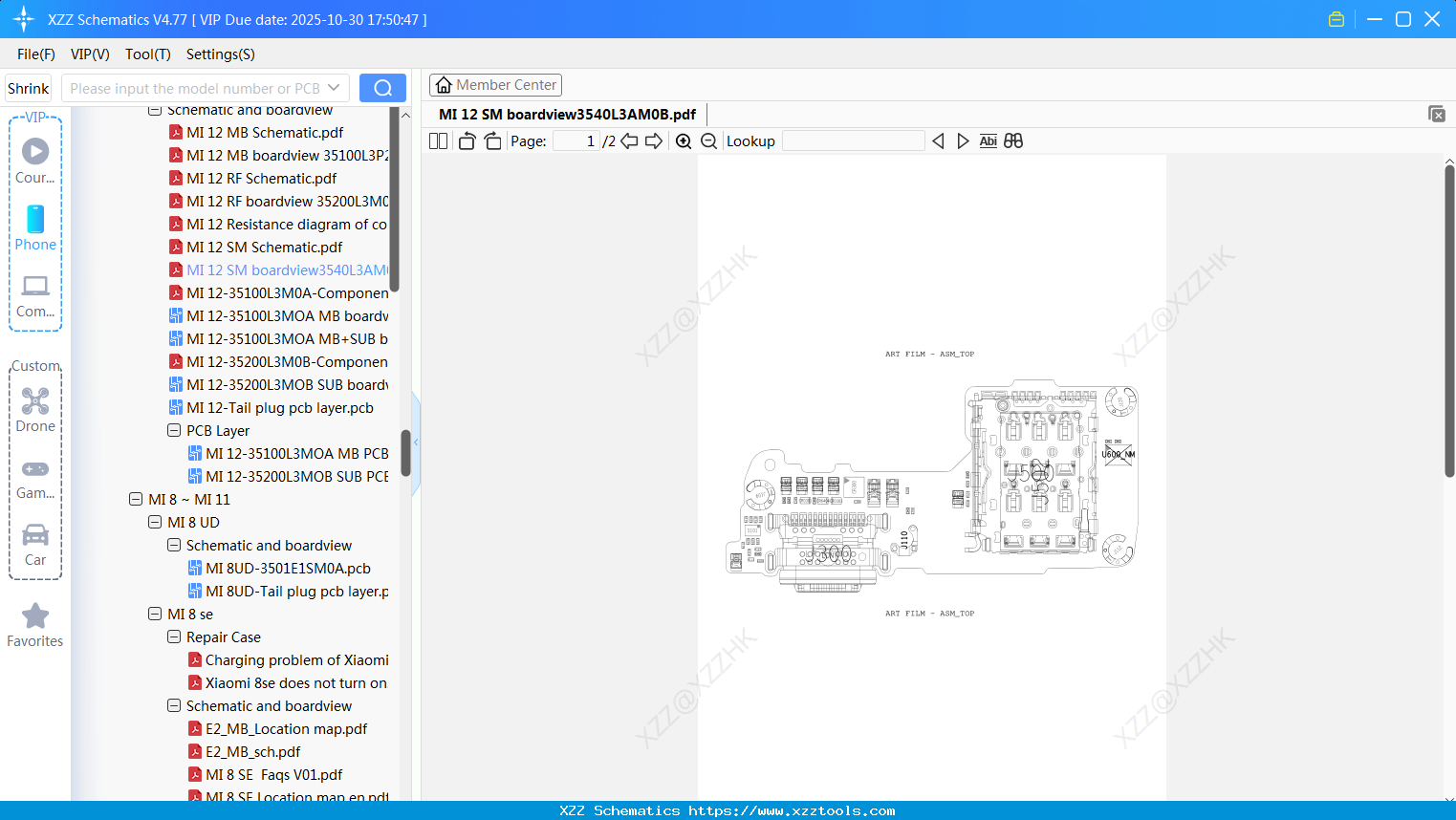 Xiaomi MI 12 SM Boardview3540L3AM0B
